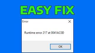 How To Fix Runtime Error 217