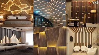 Modern Wall Panel with LED Lighting Panel Design | Accent Wall Lights Design | Wooden Wall Interior