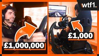 £1,000 vs £100,000 vs £1,000,000 Racing Simulators