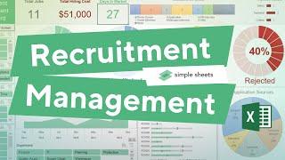 AMAZING Recruitment Management Excel Template and Dashboard