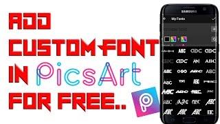 How to Add Custom Stylish Font in Picsart for free | add font to PicsArt | must watch