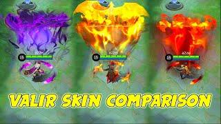 Valir Demonlord Skin VS Draconic Flame Skin VS Dictator Skin Mobile Legends Bang Bang