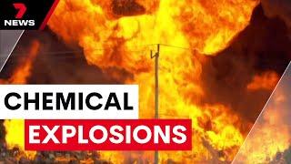 Explosive blaze engulfs Melbourne chemical factory | 7NEWS