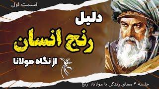 رنج از نگاه مولانا؟ چرا در زندگی دچار رنج می شویم⁉️  جلسه ۴ معنای زندگی با مولانا #rumi