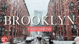 NYC Snow Walk! | Brooklyn Heights & DUMBO Snowfall Walking Tour