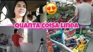 COMPRAMOS PLANTAS PARA DECORAR A CASA| COMPRAS DE SUPERMERCADO| APAIXONADA  #vlog