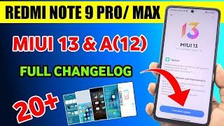 Redmi Note 9 Pro/ Max MIUI 13 Full Changelog 20+ New Features | Redmi Note 9 Pro Android 12 Features