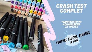 crash test complet twinmarkers vs aquamarkers, comparatif, colo et dessin