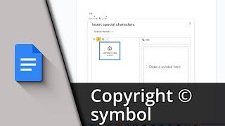 How to insert Copyright symbol © in Google Docs  Tutorial