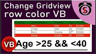 How To Change GridView Row Color Dynamically In ASP.Net Using VB | Swift Learn