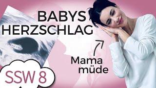 SSW 8: Babys Herz schlägt und Schwangerschaftsmüdigkeit! | Mein Kinderwunsch