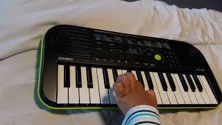 Basic piano tutorial for beginner (happy birthday song) using casio sa46