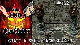 Craft a Lit Skull Face Brazier for D&D (DM's Craftober #162)