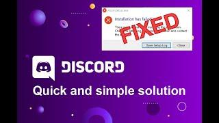 HOW TO FIX DISCORD INSTALLATION HAS FAILED