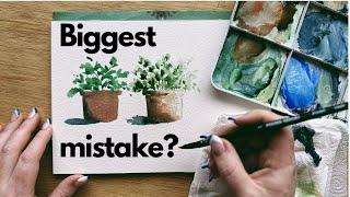 Biggest mistake I see beginner watercolor artists make, and how to fix it