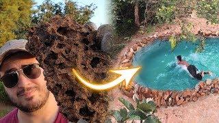 É possível construir uma PISCINA com CUPINZEIRO ??? ( CONSTRUÇÃO PRIMITIVA - Área Secreta )