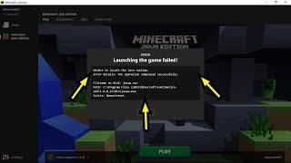 Fix Minecraft launching the game failed " unable to locate the java runtime "