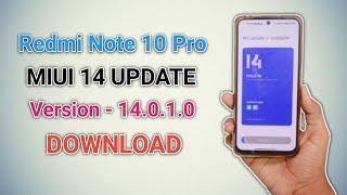 Redmi Note 10 Pro Miui 14 Update ( Android 13 ) Version - 14.0.1.0 Download And Install 