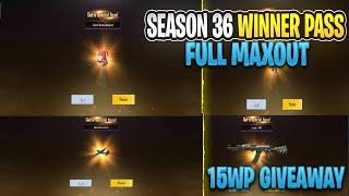 SEASON 26 WINNERPASS FULL MAXOUT+ 15 WP GIVEAWAY| PUBG MOBILE LITE