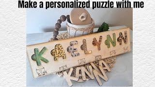 Make an Acrylic and Wood Personalized Custom Puzzle