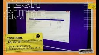 (How to Fix) Critical Errors Using Windows' Recovery Tool on PC  | (Tech Tips with CyberPowerPC)