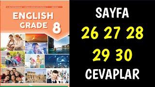 8.Sınıf İngilizce Ders Kitabı Sayfa 26 27 28 29 30 Cevaplar Anlatımlı