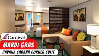 Carnival Mardi Gras | Havana Cabana Corner Suite Full Walkthrough Tour & Review 4K