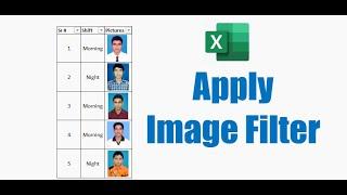 How to Apply Image Filter in Excel | Image Filtering