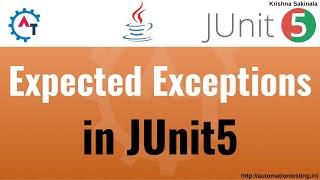 13. JUnit5 Basics - Expected Exceptions in JUnit5 | What is Expected Exception in JUnit 5