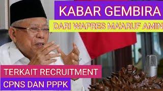 Kabar Gembira Langsung Dari Wapres Ma'aruf Amin Terkait CPNS dan PPPK 2021 Untuk Guru Honorer