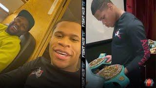 DEVIN HANEY GETS TOUR OF FLOYD MAYWEATHER'S MANSION; LEFT IN AWE OVER CHAMPIONSHIP BELT COLLECTION