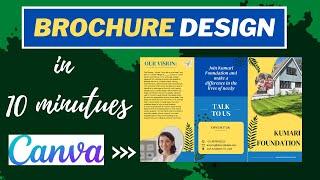 Design your BUSINESS BROCHURE in 10 Minutes | Canva Tutorial | Edurself