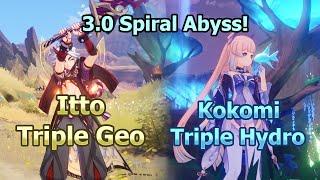 [3.0 Abyss] Itto Triple Geo + Kokomi Triple Hydro | 9 Stars Continuous