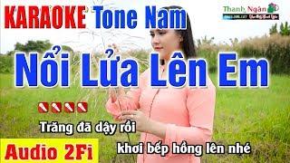 NỔI LỬA LÊN EM Karaoke Tone Nam | Âm Thanh Tách Nhạc 2Fi - Nhạc Sống Thanh Ngân