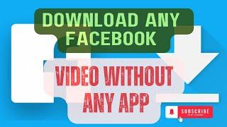 Download any Facebook video without external app| #android #phone #data