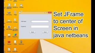 How to center a JFrame in java