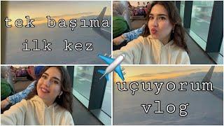 ilk kez tek başıma uçağa biniyorum ️️‍️ havaalanı vlog  istanbul - izmir