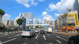 【Korea City Drive】 DAEGU - The 4th Largest City - Main Road West to East