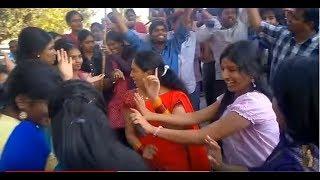 Mangli Mass Dance and Anchors Dance at V6 office after Telangana Bill Has been Approved