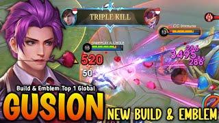 100% NO MERCY!! Gusion New OP Build and Emblem One Shot Combo Delete - Build Top 1 Global Gusion