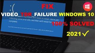 How To Fix Video TDR Failure Problem in Windows 10 || Fix Video TDR Failure Error Problem 2021