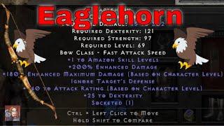 D2R Unique Items - Eaglehorn (Crusader's Bow)