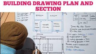 building drawing, plan,elevation and section, details plan, elevation and section drawing,