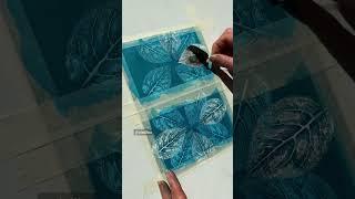 Easy postcards painting ideas / Leaf painting / Sketchbook art / Acrylic painting