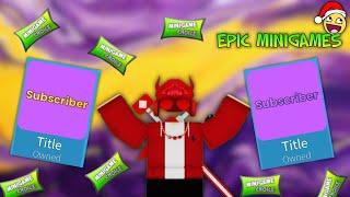 How To Obtain The Purple & Regular Subscriber Titles in RBLX: Epic Minigames!