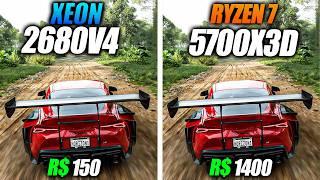 QUÊ? XEON 2680 V4 vs RYZEN 7 5700X3D- TESTES EM 11 JOGOS no ULTRA E LOW, A VERDADEIRA DIFERENÇA !