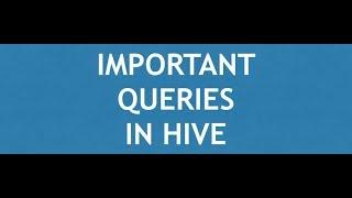 Hive Tutorial - 3 : Hive LIMIT clause | Hive CREATE TABLE AS Query | RENAME TABLE in Hive
