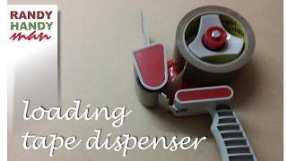 Packing tape dispenser. How to load and use packing tape dispenser video