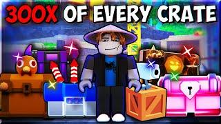 Rich Noob Opens Every Single Crate 300 Times! in Toilet Tower Defense Roblox!