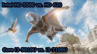 Intel HD 5500 vs. Intel HD 620 - 3DMark Sky Diver - i3-5010U vs. i3-7100U